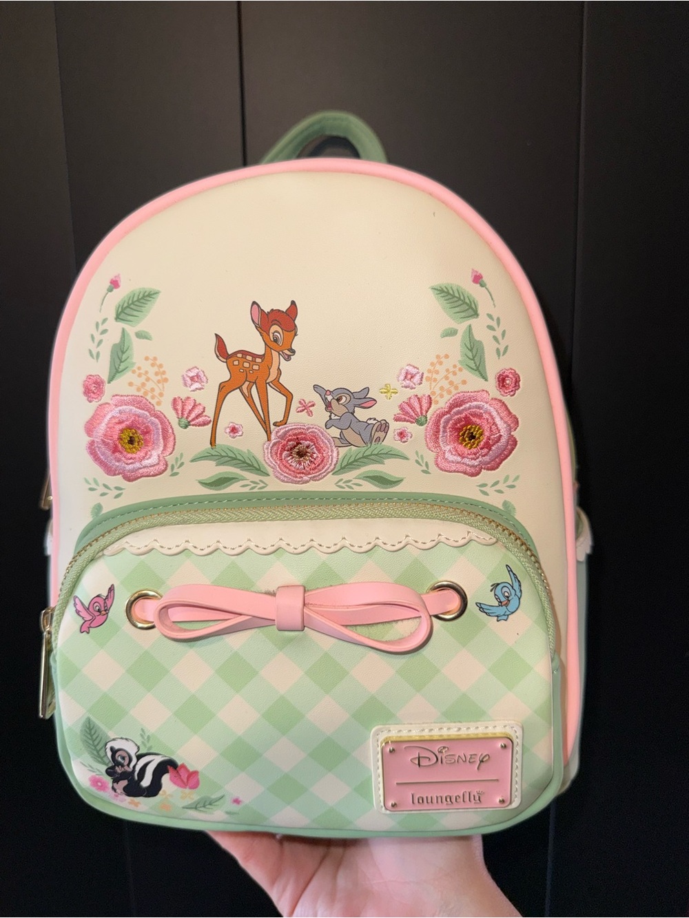 Disney x Loungefly Pastel Bambi Kids Backpack - Pink & Mint